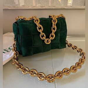Bottega Veneta Suede Chain Cassette Bag